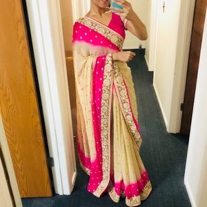 Gorgeous indian reception bridal saree